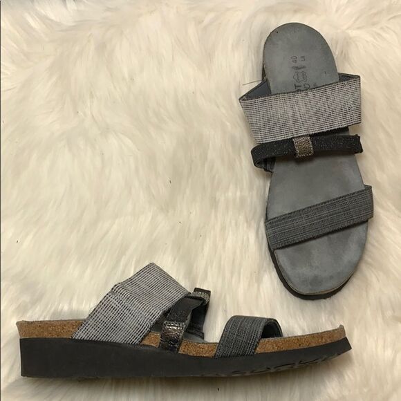 Naot Brenda Gray/Black Fashion Slides Size 40/9 - Picture 2 of 8